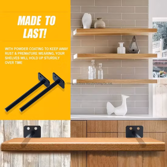 カスタムヘビーデューティシートメタル製造取り付けハードウェア産業用金属アングルシェルフブラケット